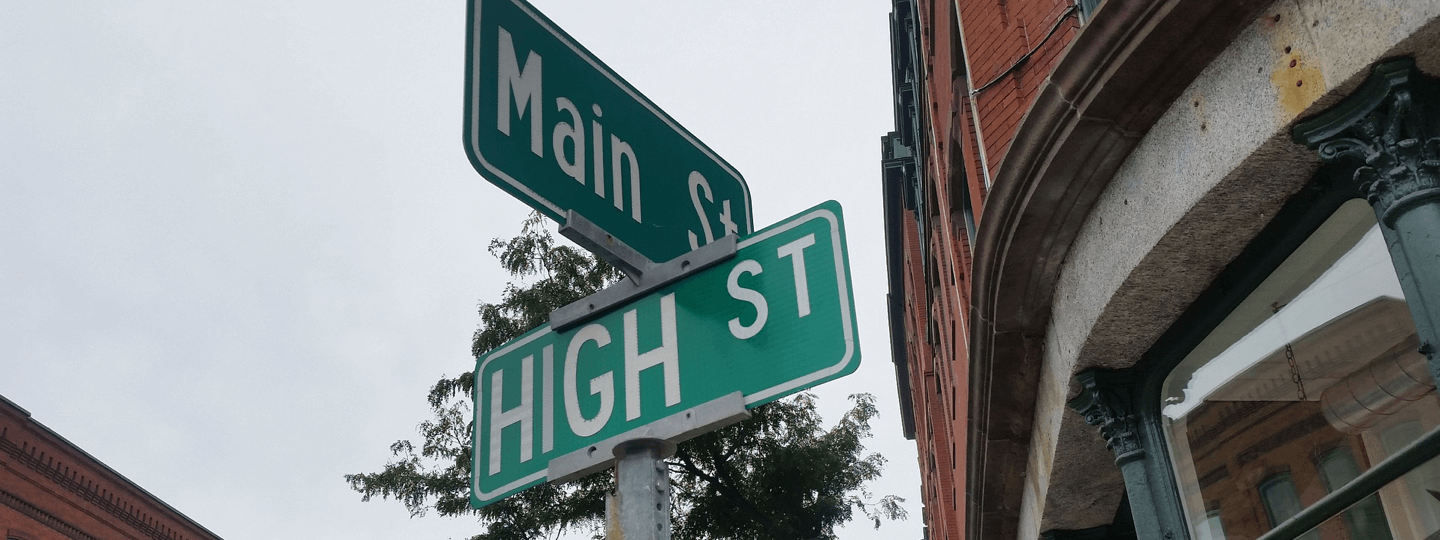 Intersection of Main and High St.