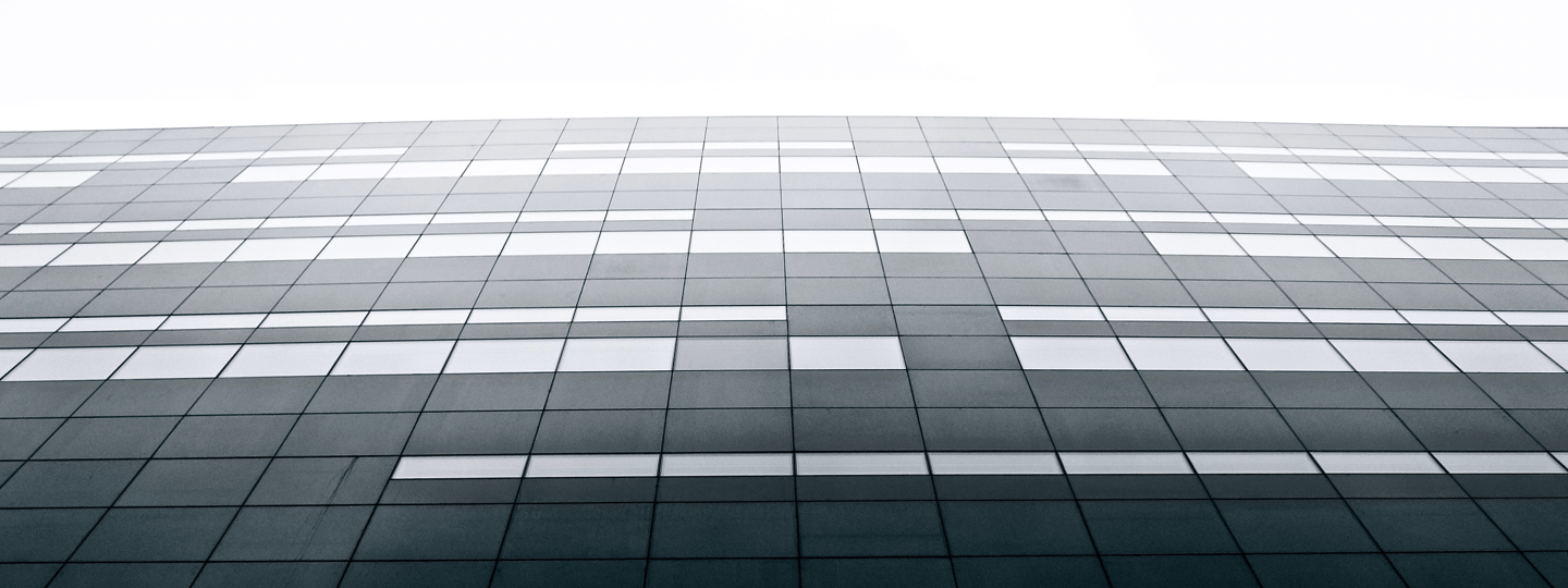 Closeup of a high rise building facade