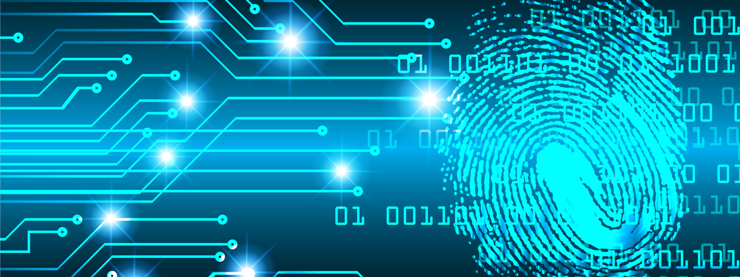 Graphical circuit board, numbers and a finger print