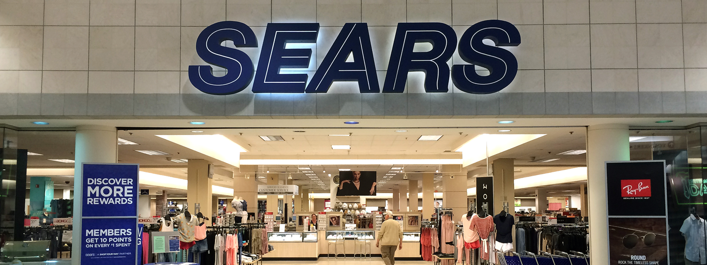 A Sears storefront within a mall