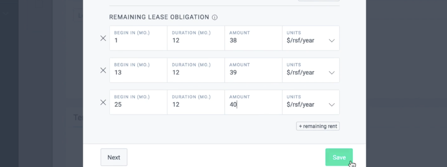vts now tracks remaining lease obligations for blend extend extend lease