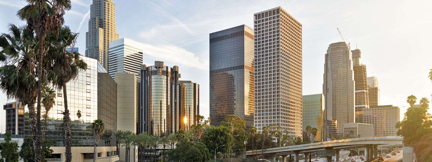 Skyline of downtown Los Angeles, California