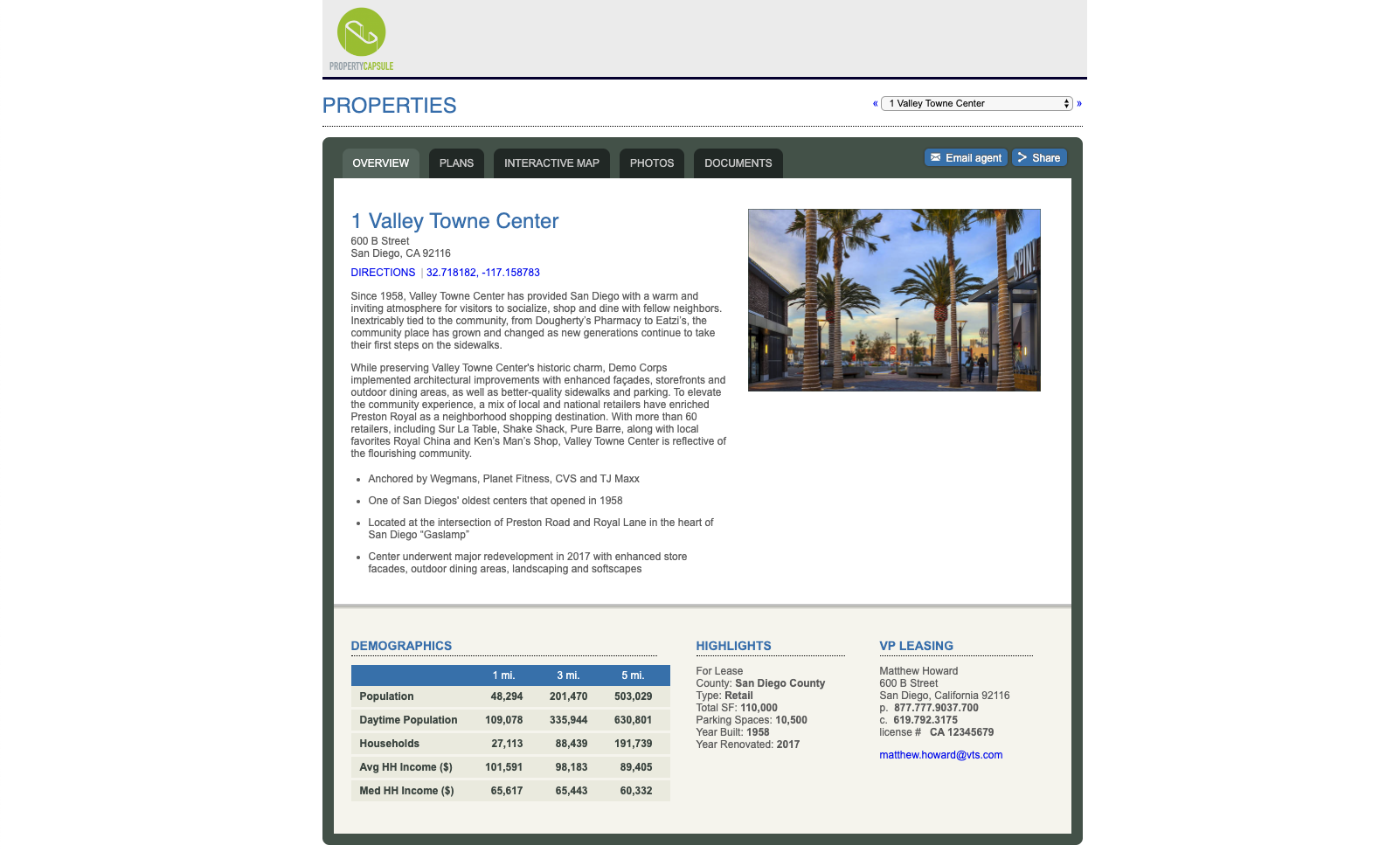 PropertyCapsule Listings Page
